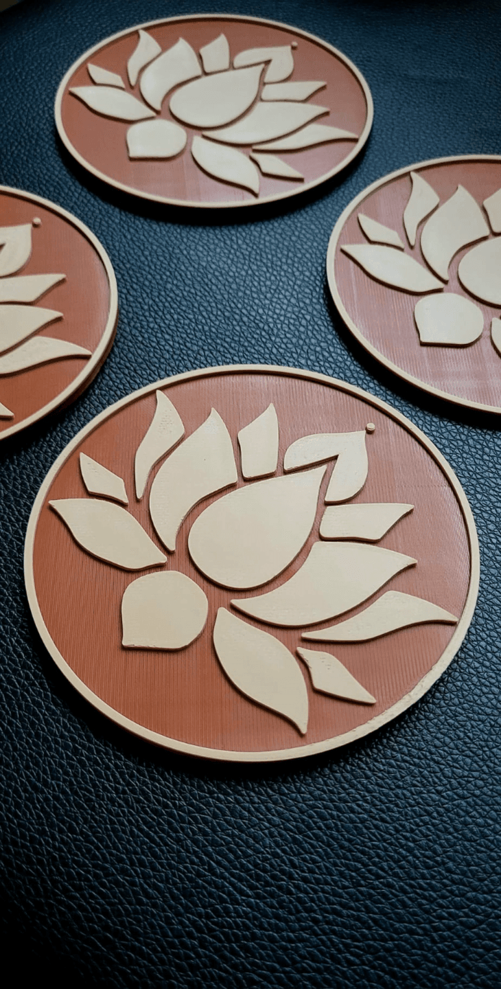 Lotus Coaster with Holder