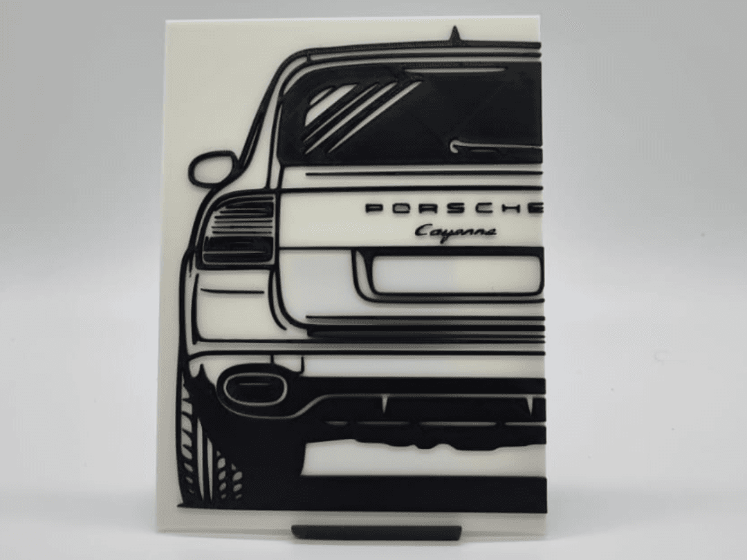 2D Wall Art Porsche Cayenne Gen 1