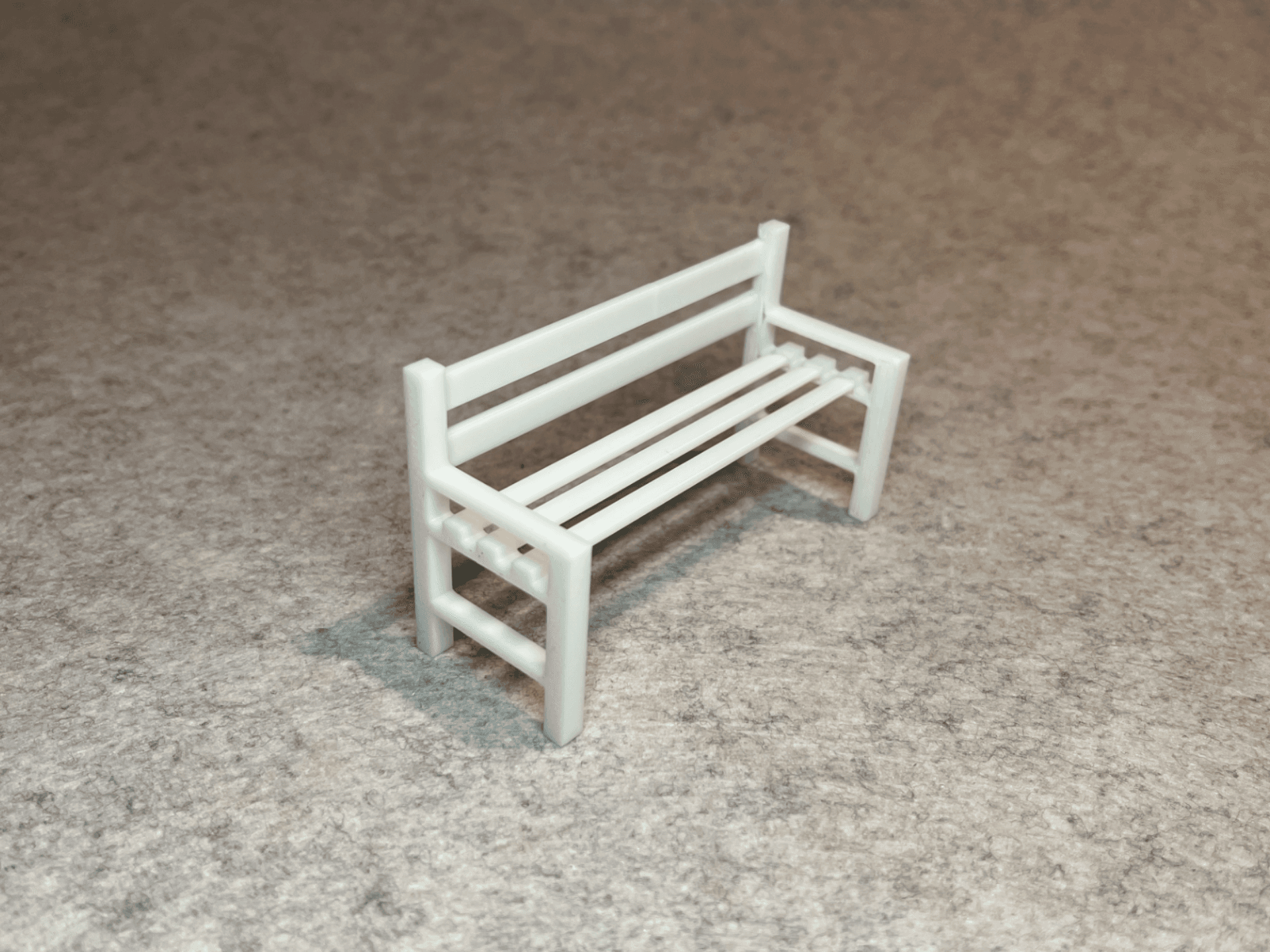 Dollhouse garden bench miniature house