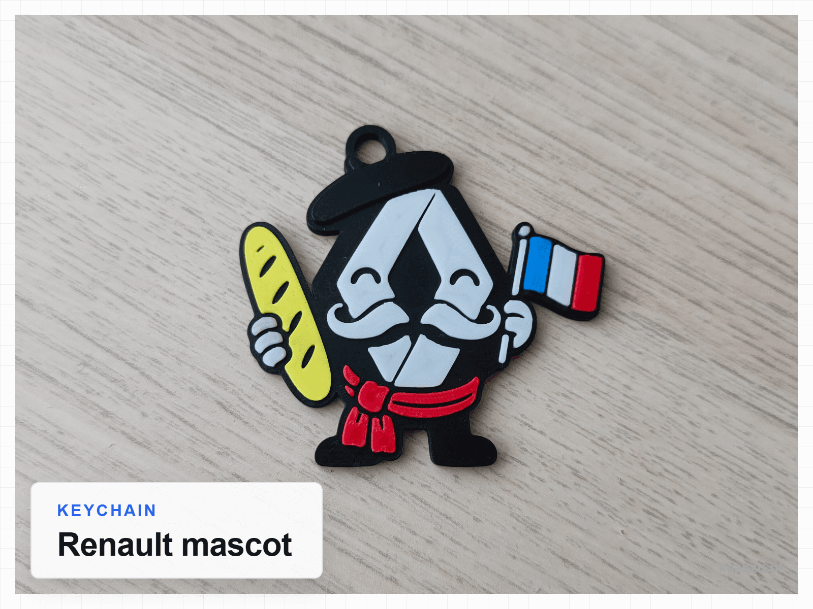 Renault logo mascot keychain