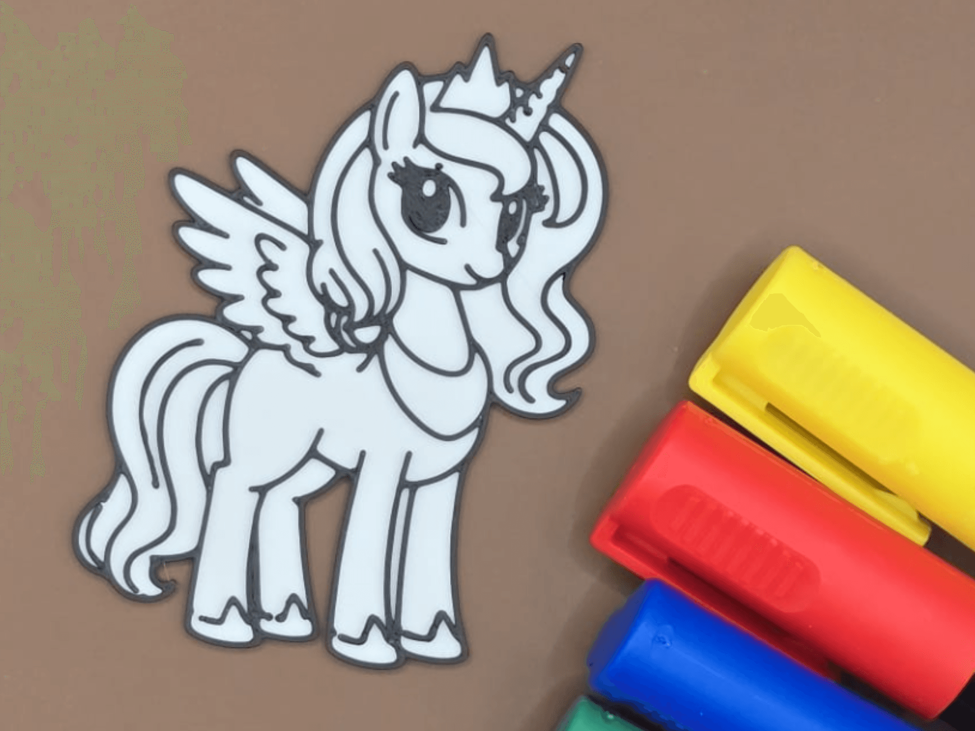 Pegasus Unicorn Coloring Panel
