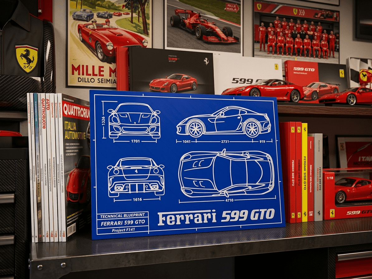 Ferrari 599 GTO - Blueprint
