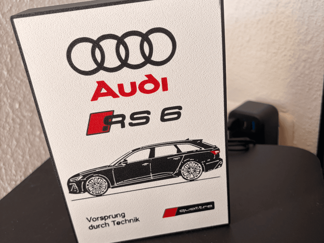 Audi RS6 Lightbox –  mit RS6 Avant Silhouette