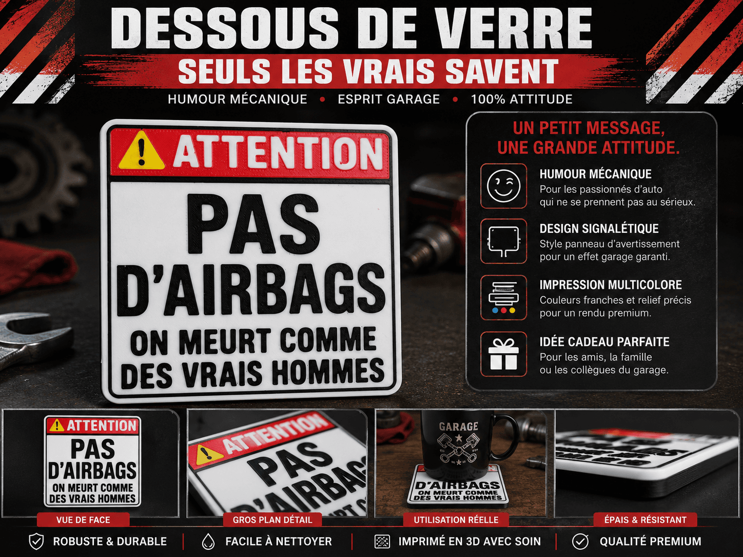 Dessous de Verre Seuls les vrais Savent