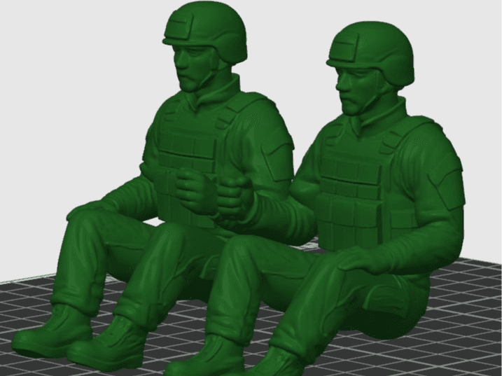 Soldat sitzend