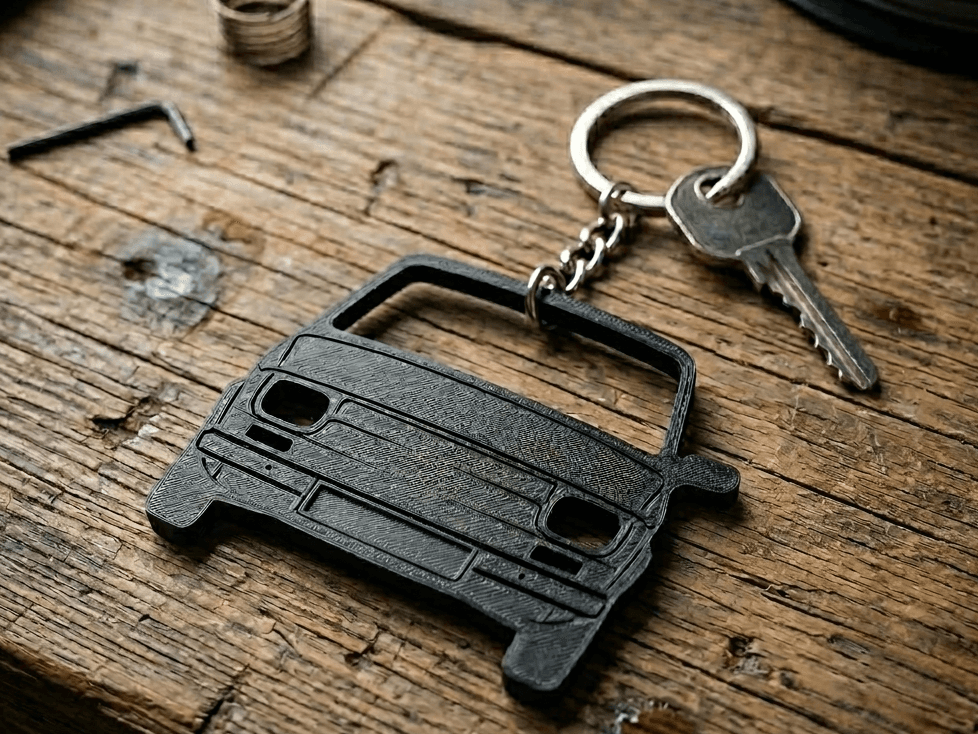 Classic Polish "Maluch" 126p Silhouette Keychain
