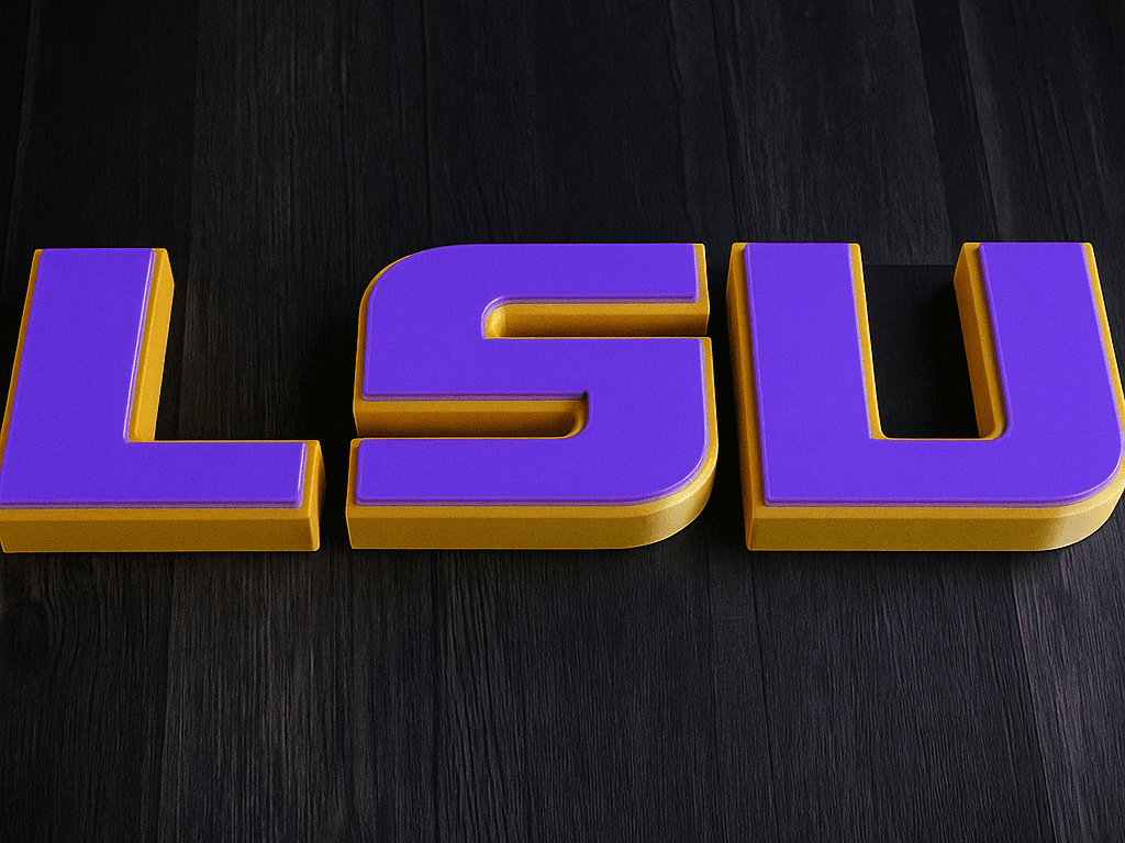 LSU 3D Letter Set – Large Decor