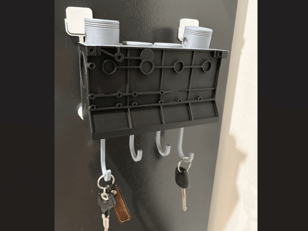 Mechanical Piston Key Hanger / Engine Block Style