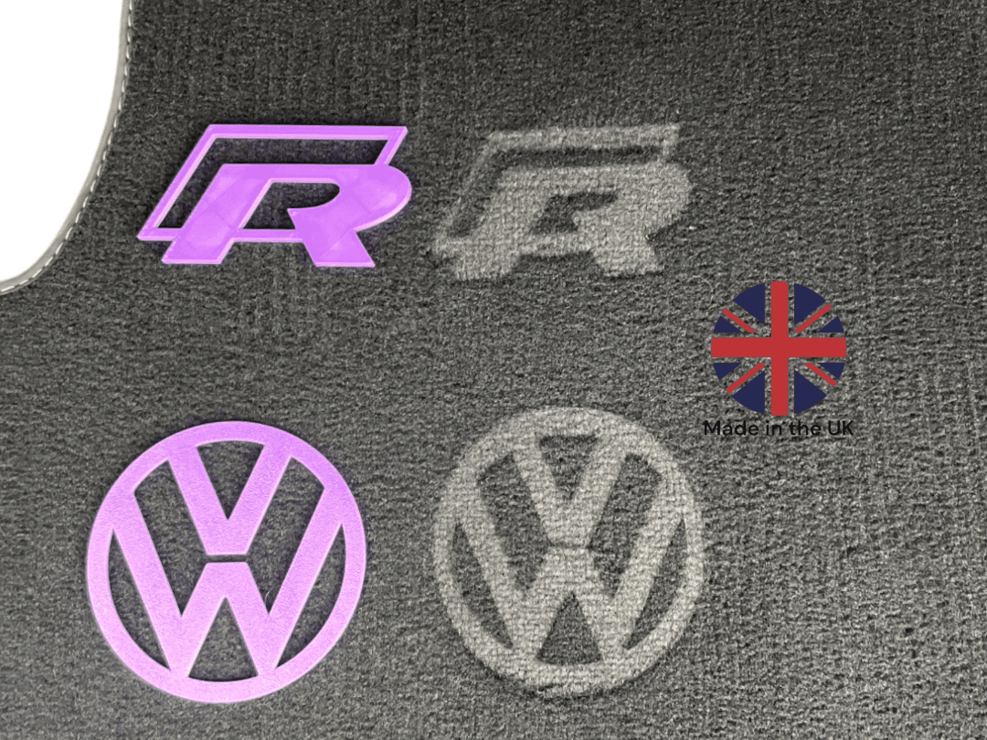 Volkswagen R Carpet detailing stencils 