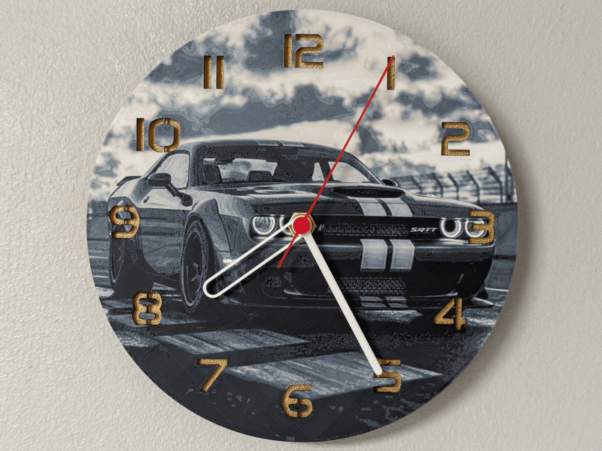 wall / desk clock Dodge Challenger SRT Hellcat