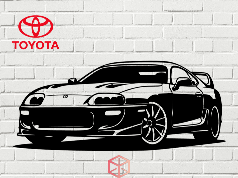 TOYOTA SUPRA MK4 - 2D WALL ART #1