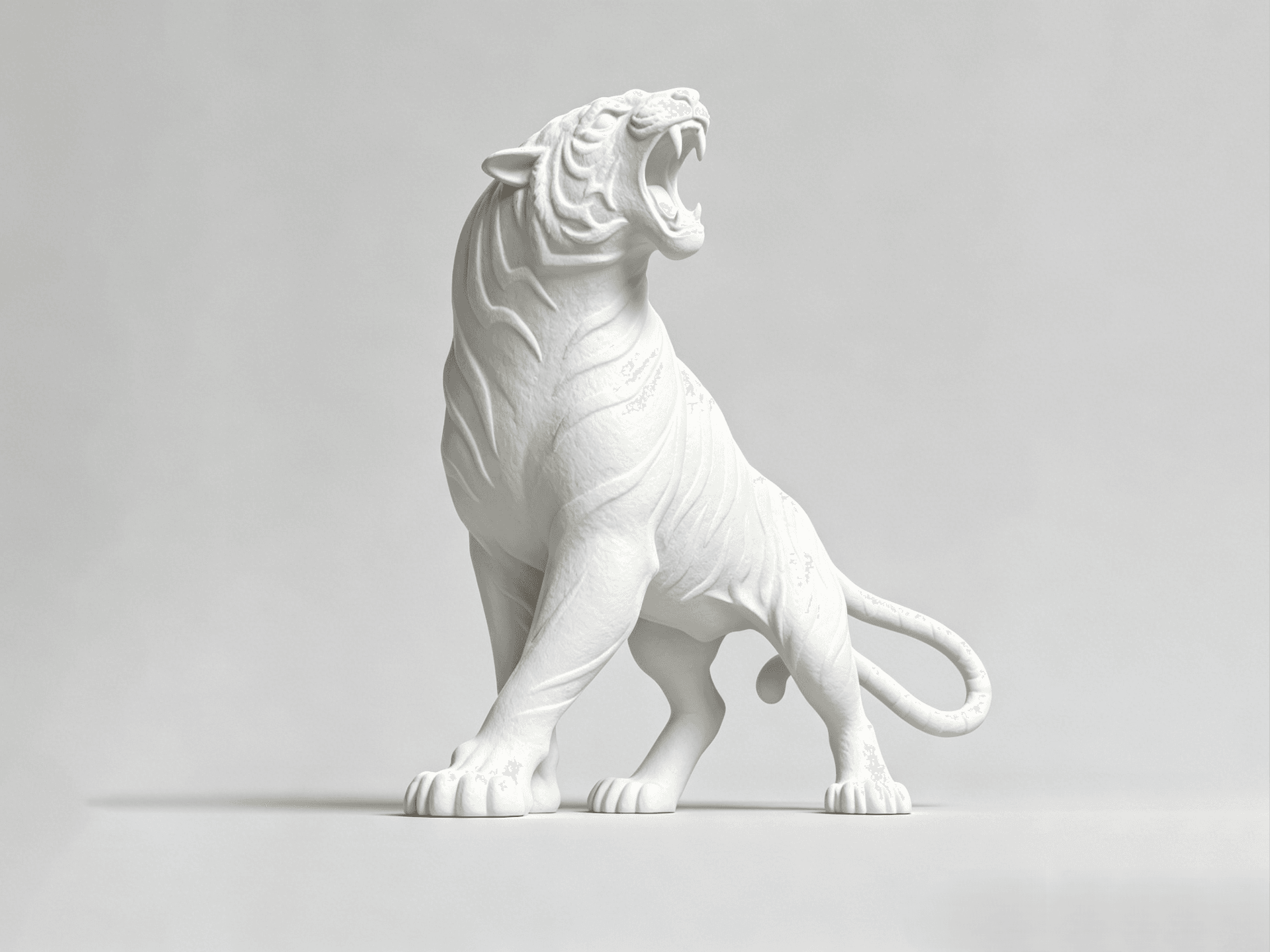 Roaring Tiger: Majestic Mountain King Figurine