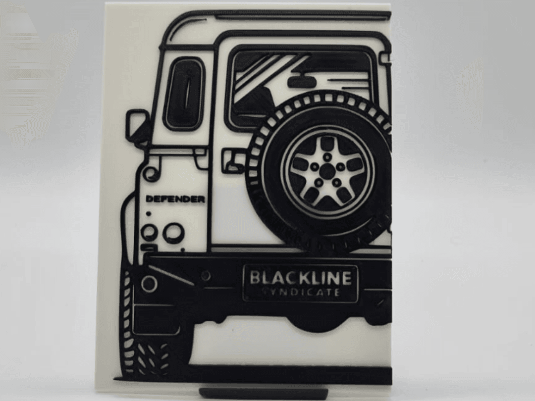 2D Wall Art Land Rover Defender 90 Classic