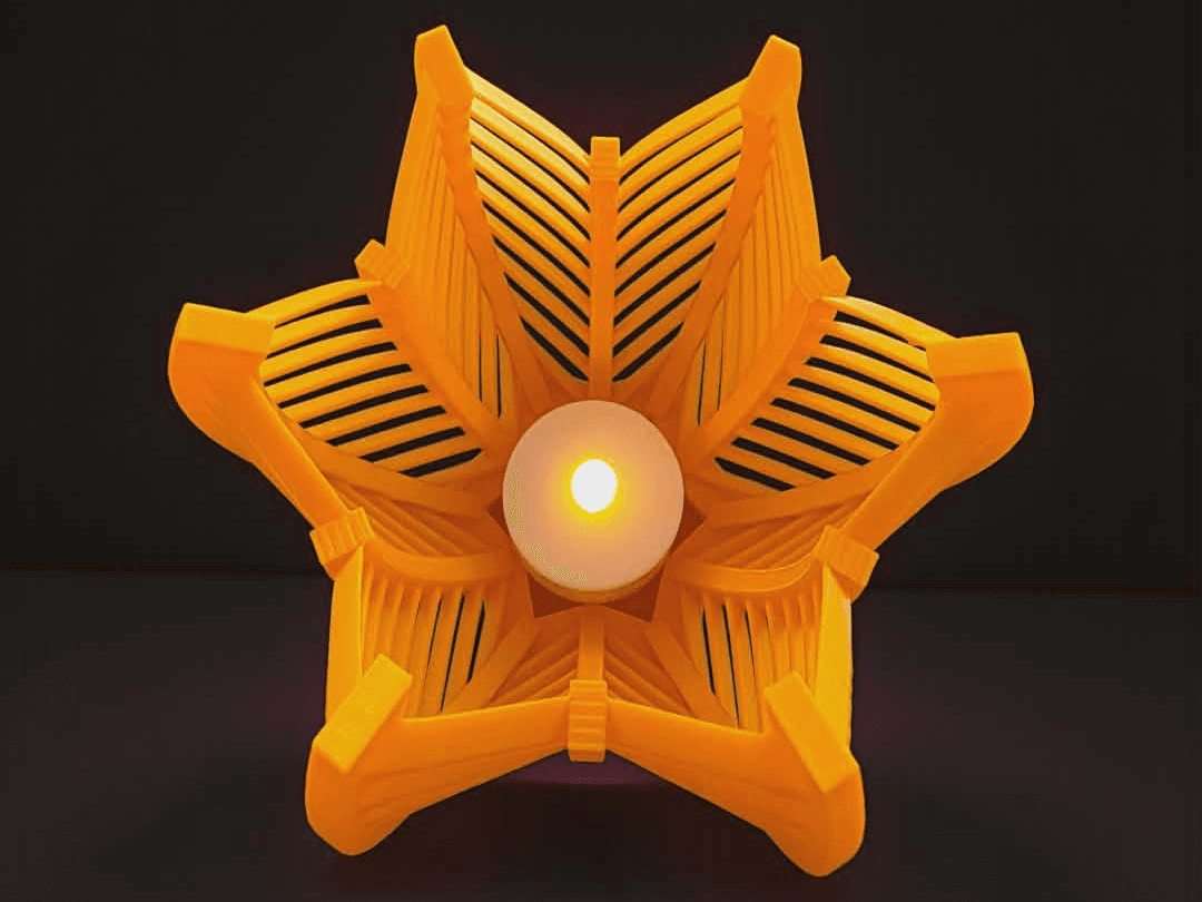 Lumen Lotus – Sculptural Tea Light Holder