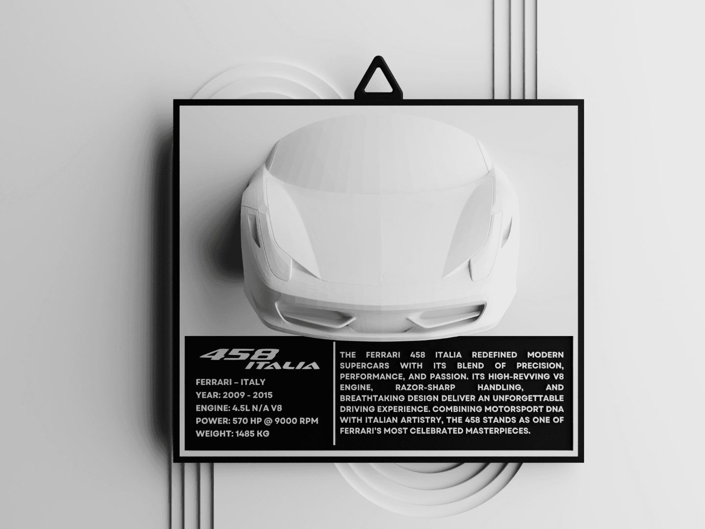 Ferrari 458 Italia Car Wall Art