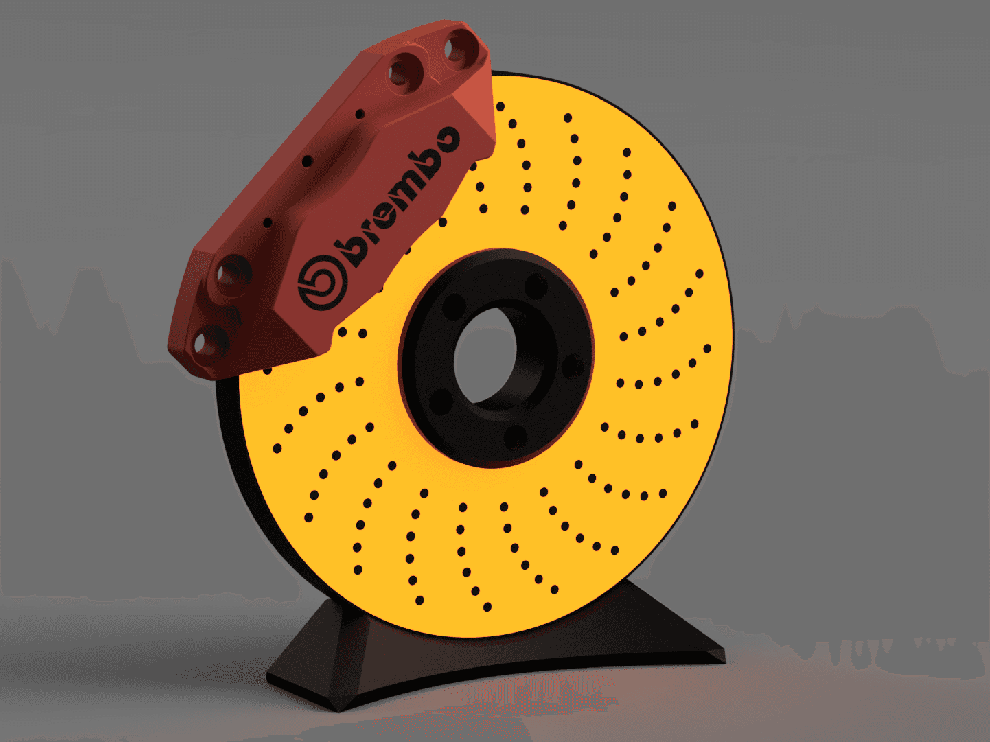 LED Brake Disc Lamp with Brembo Caliper Desklight