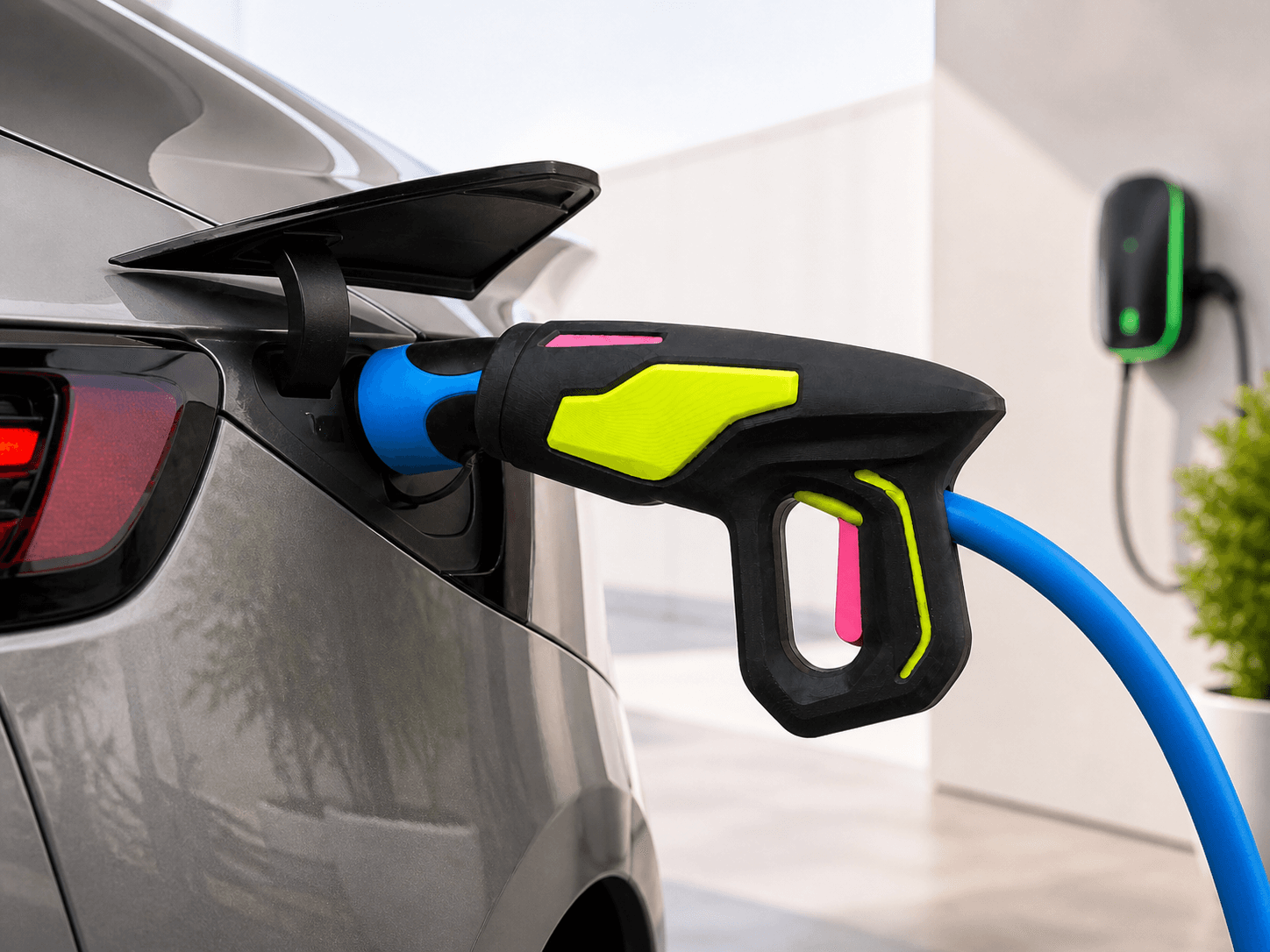 Futuristic EV Charger Plug Cover