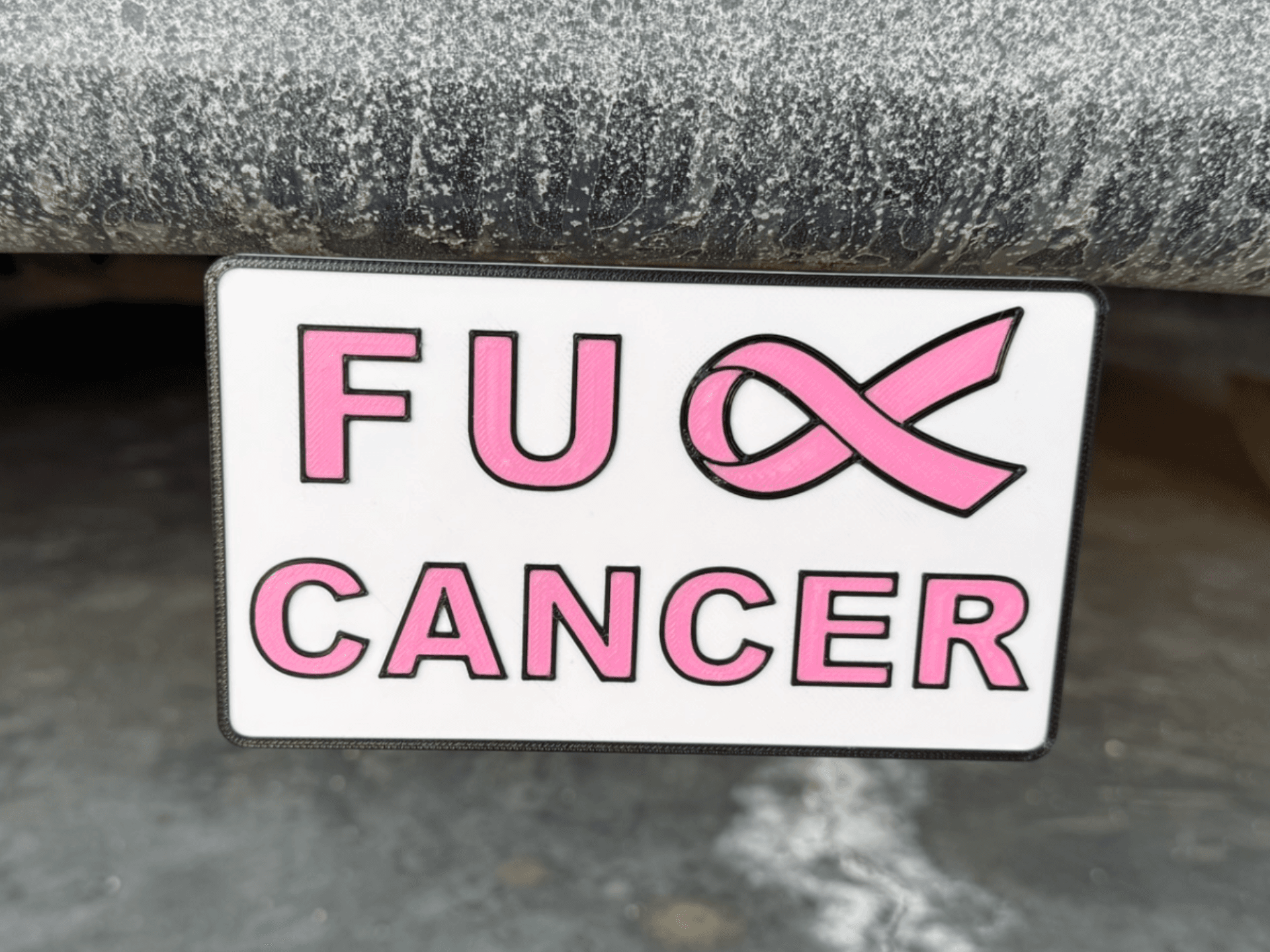 FU Cancer Hitch Cover 2" Swappable Plate