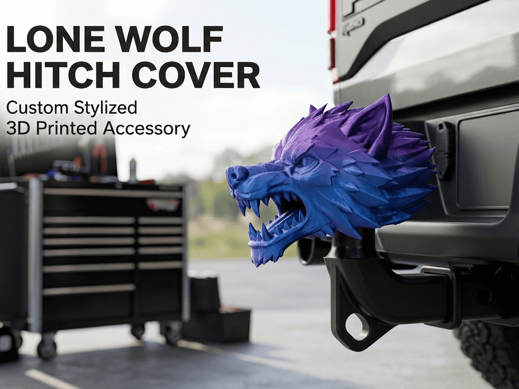 Lone Wolf Hitch Cover – 2-inch Receiver Accessory