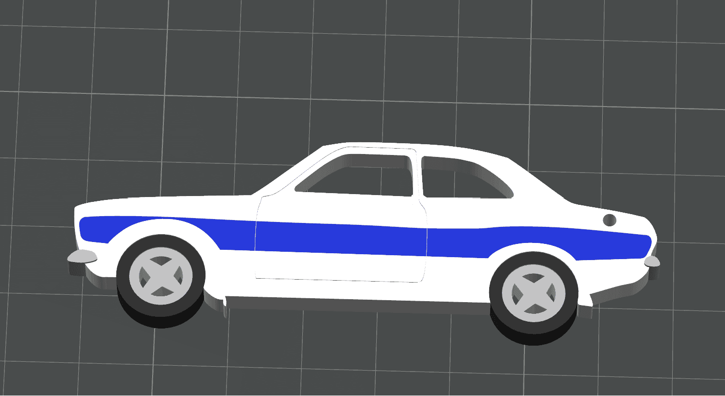 Ford Escort Mk1 Painted Keychain