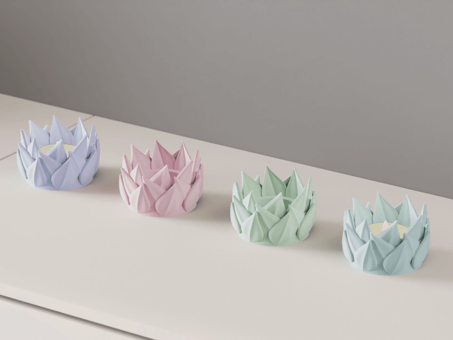 Flower Tealight Holder. Petal LED candle holder