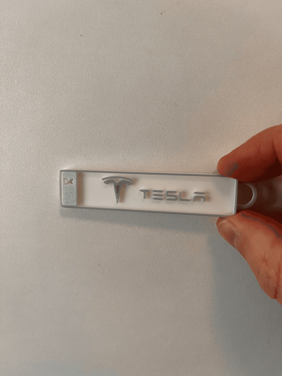 Tesla numberplate keychain