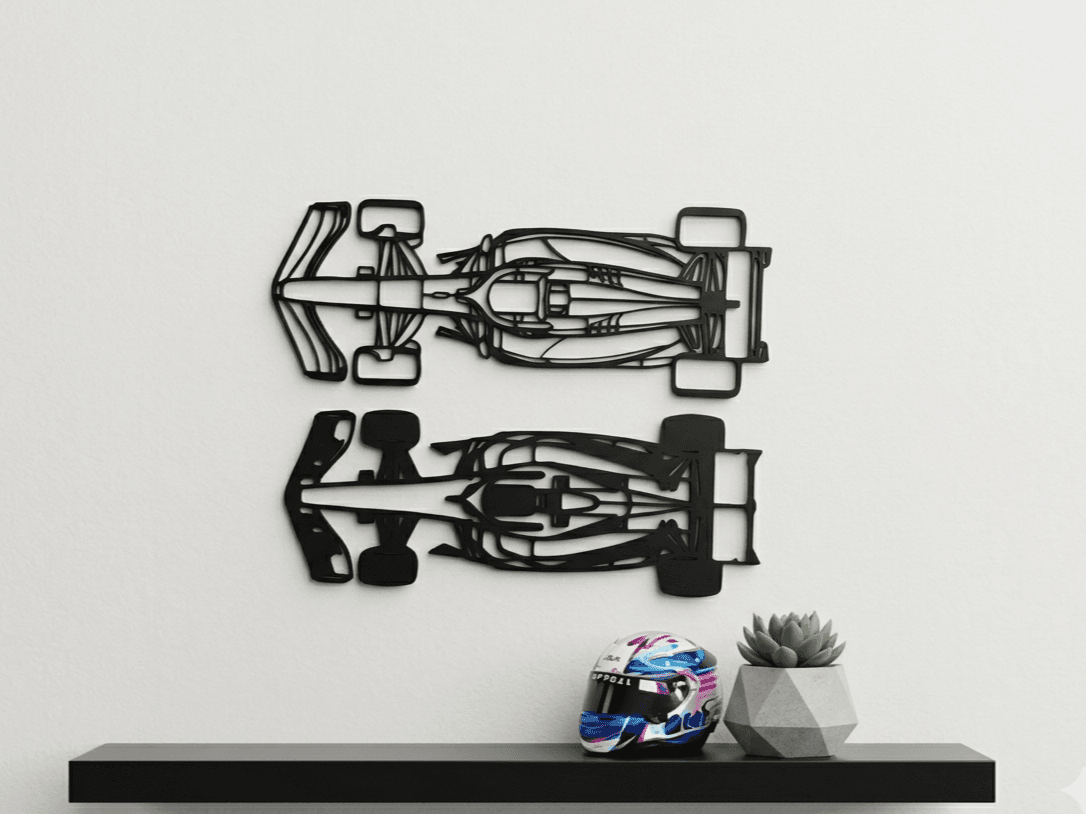 F1 Wall Art Duo - Alpine Edition & Aero Silhouette