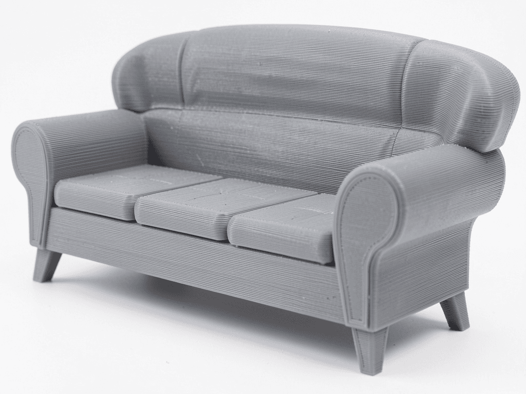 Stylized sofa, separated into 4 parts