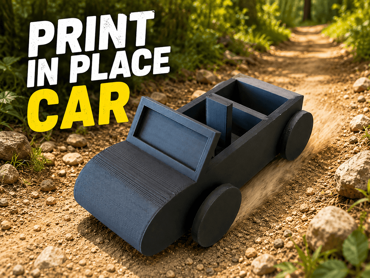 Toy Car Rolling Wheels No Assembly Print-in-Place