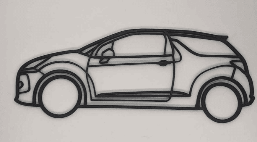 Silueta Citroen DS3 perfil