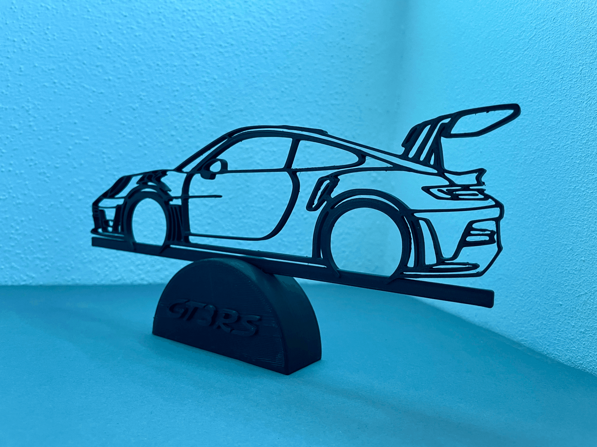 Porsche 911 GT3 RS Silhouette with Stand