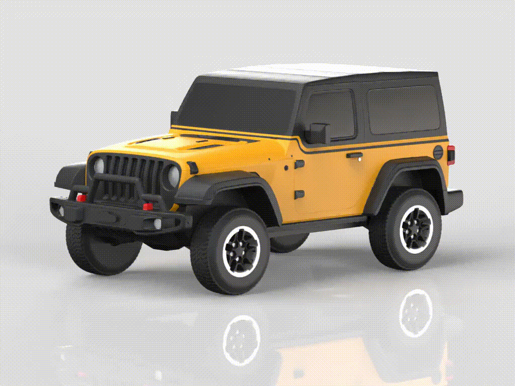 【Jeep】吉普牧马人（Jeep Wrangler）越野吉普车 硬派越野  拼装/轮胎可动