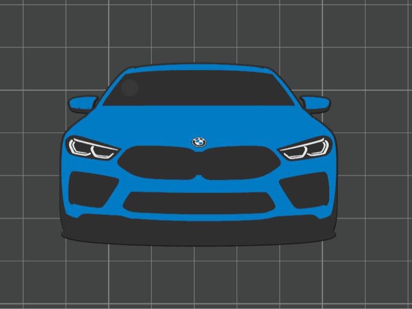 Car Keychain - BMW M8 (gen. G15)