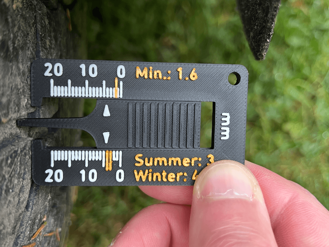 Ultimate Tyre Tread Depth Gauge with Keychain Hole