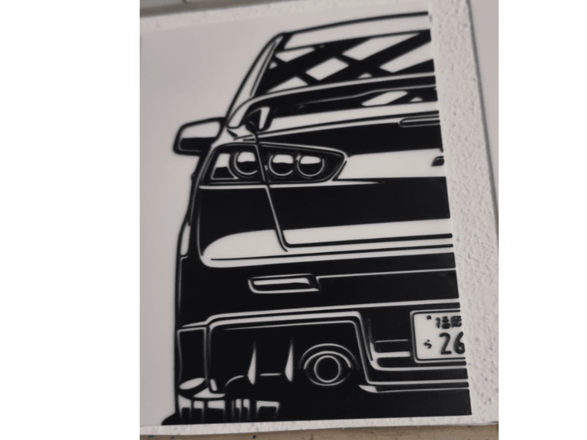 2D Wall Art Mitsubishi Lancer Evolution 10 Evo 