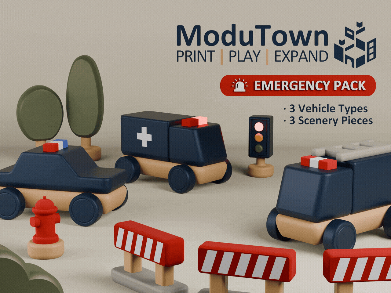 Emergency Pack | ModuTown: A Modular Toy Town