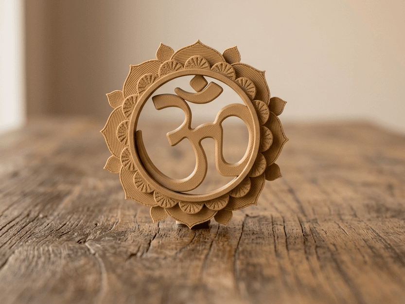 OM in Lotus Mandala Wall Art