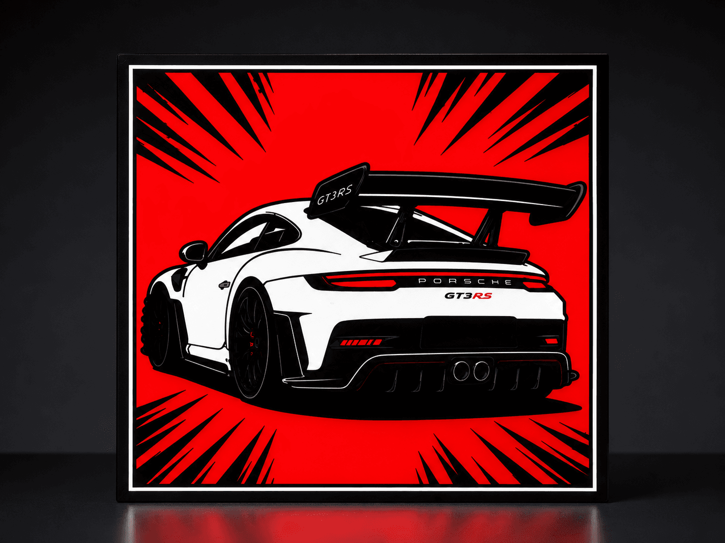 GT3RS Inspired Pop Art Lightbox