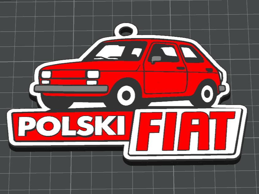 Fiat 126P Keychain Brelok Maluch Polski Fiat