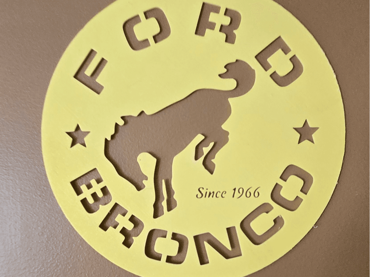 Bronco Logo Wallhanger Stencil