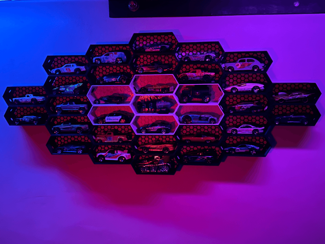 Honeycomb Toy Car Display (No Adhesive)