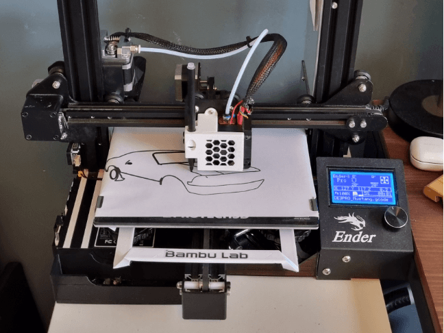 Plotter addon + fan cover for Creality Ender 3 PRO