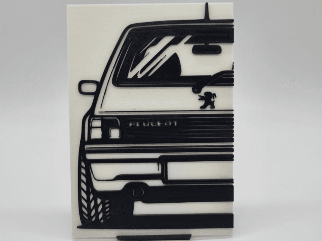 2D Wall Art Peugeot 205 GTI