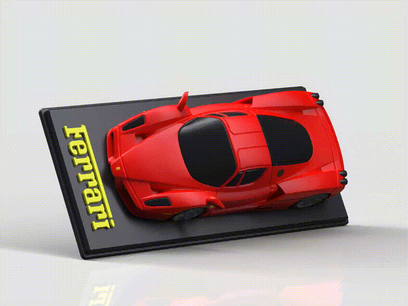 【Ferrari】法拉利 Enzo 汽车模型摆件 带铭牌陈列底座