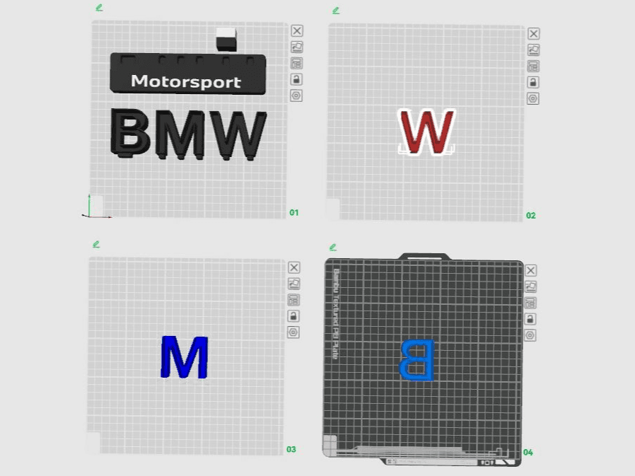 BMW Motorsport Schriftzug Aufsteller Schild