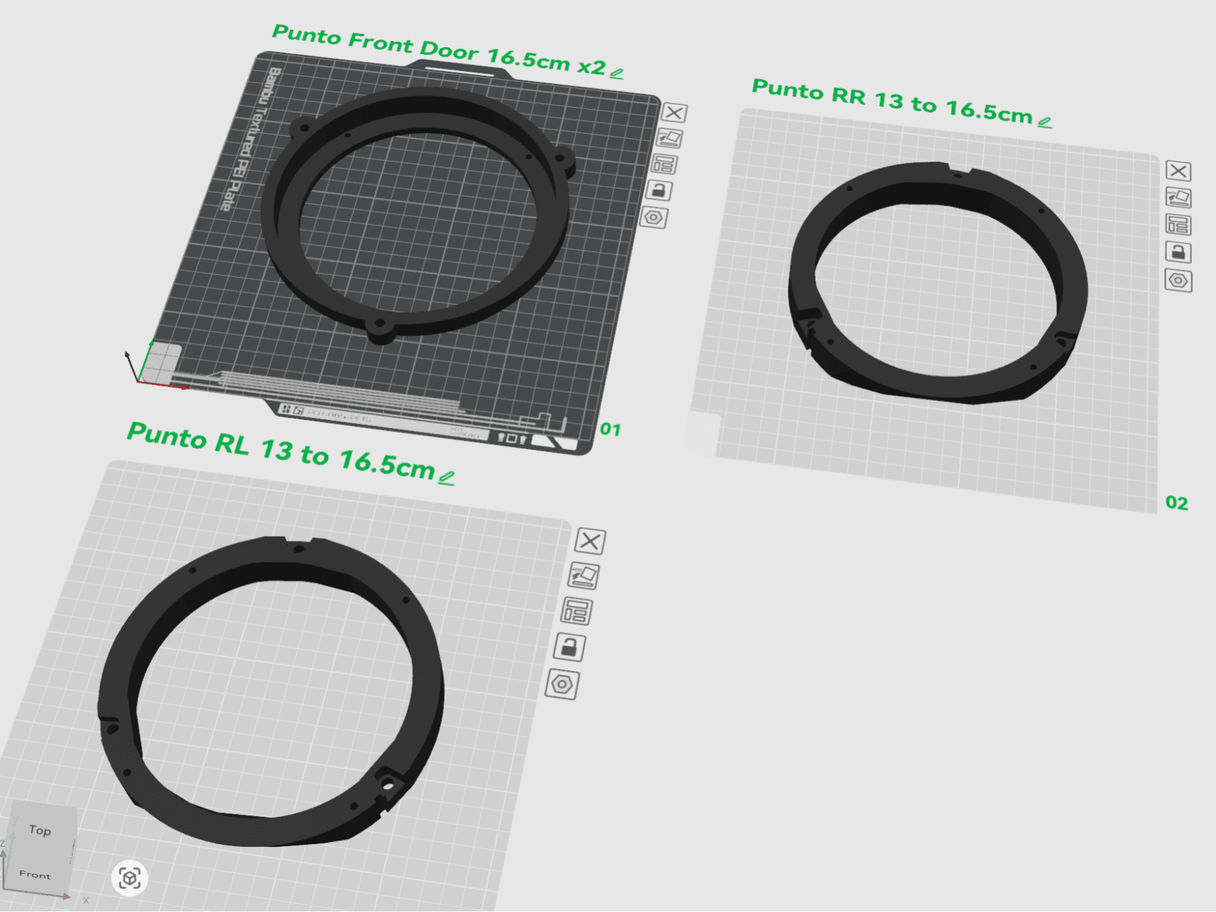 Fiat Punto - Linea - 199 Chasis Speaker Spacer.