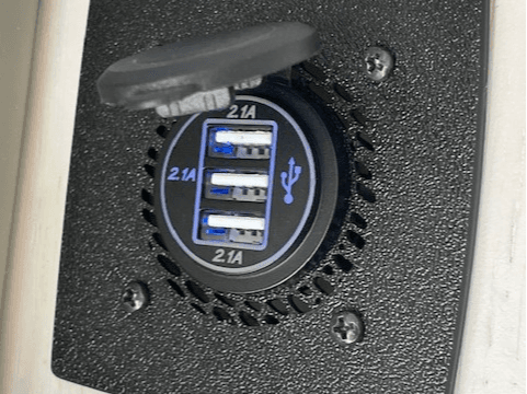 Transit Van USB mounting plate with vent