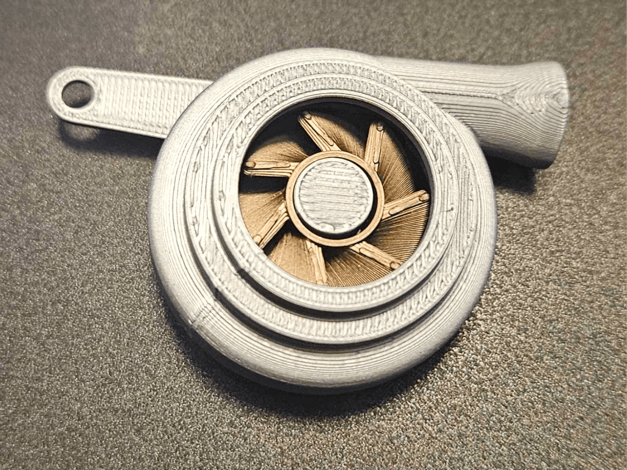Spinning Turbo Keychain