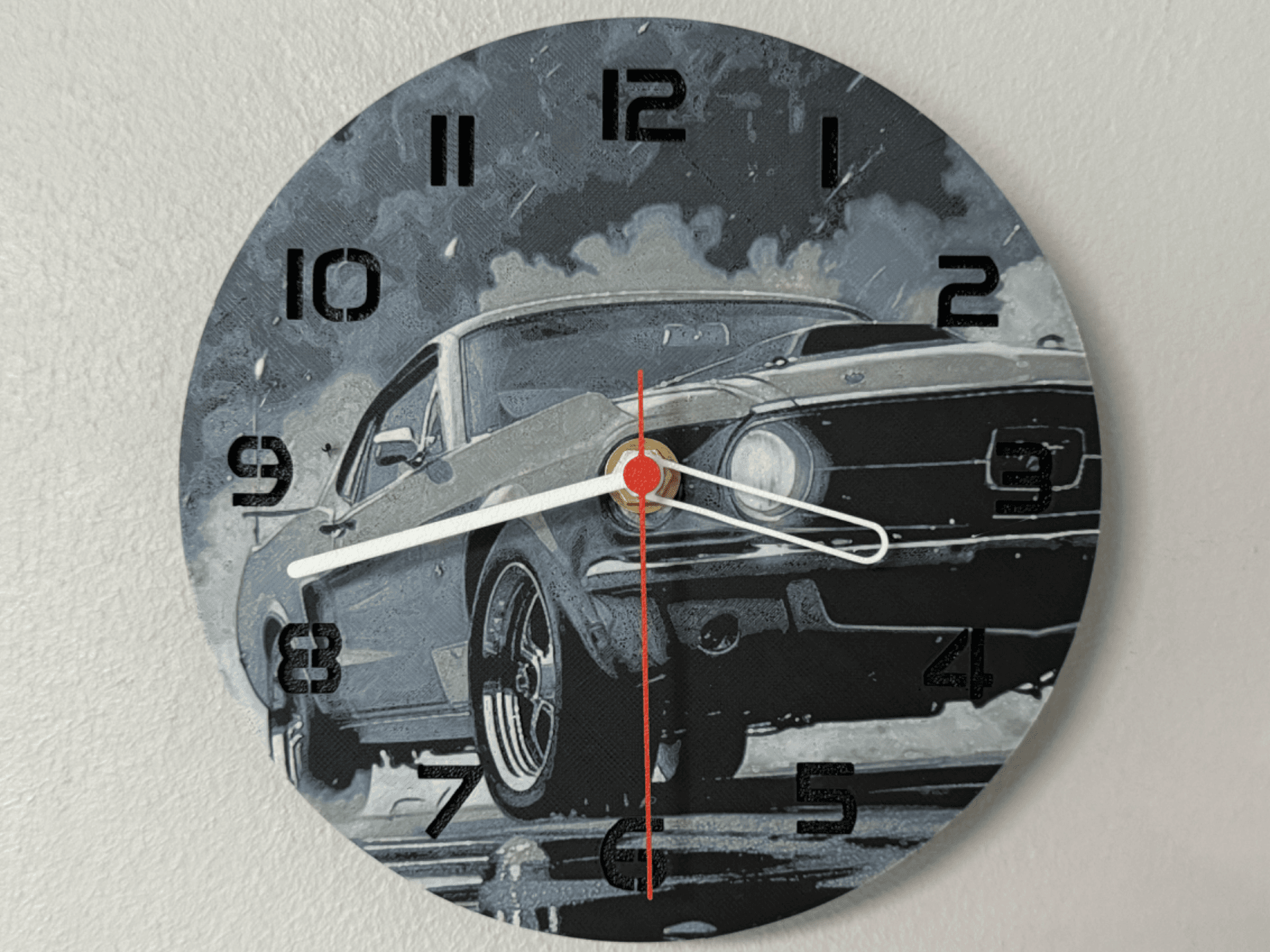 Wall / Desk Clock Ford Mustang HueForge