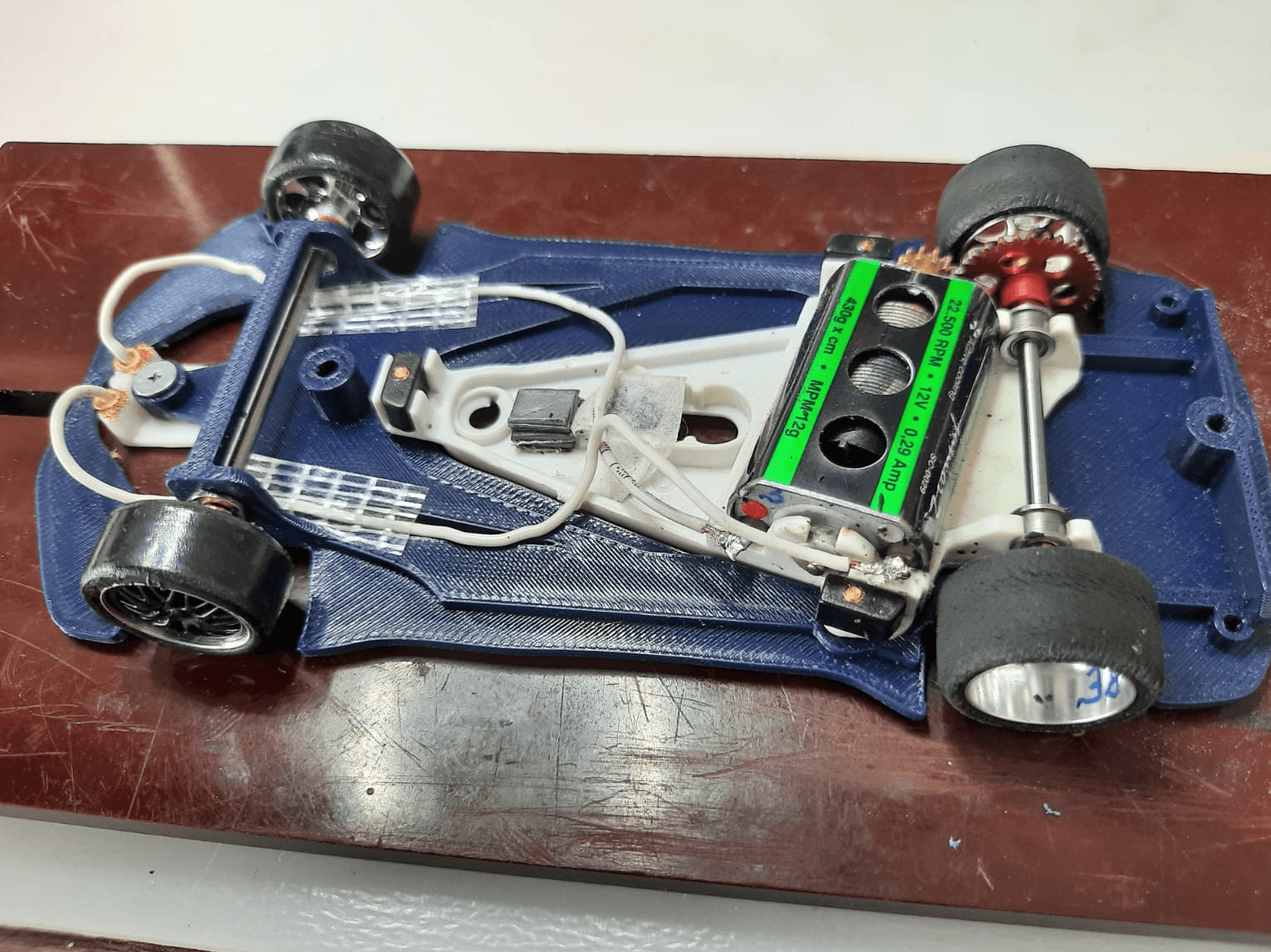 Slotcar chassis for Corvette C7R 1/32